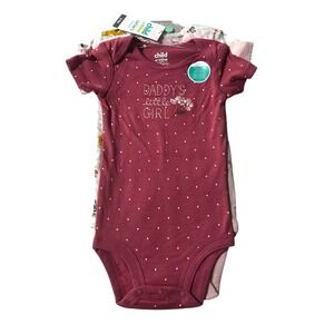 Carter's Baby Girls 3 Piece Bodysuit Set 6-9 Months Short Sleeve Daddys Girl